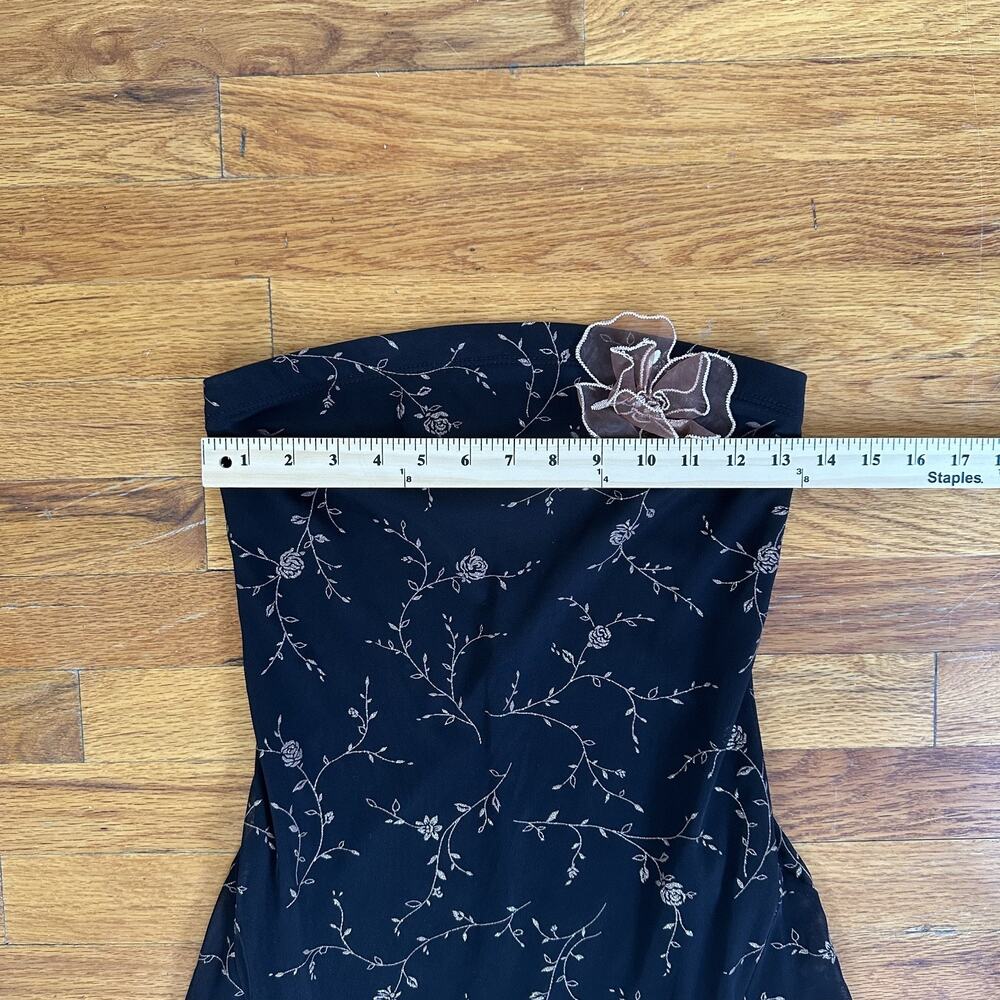 VTG Y2K Charlotte Russe Strapless Dress Size M Sparkle Asymmetrical Hem Fairy - Picture 8 of 9
